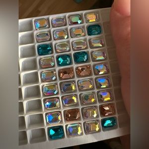 6x8mm Rectangle Octagonal Nail Art Rhinestone Diamond Sewing Accessories Glitter